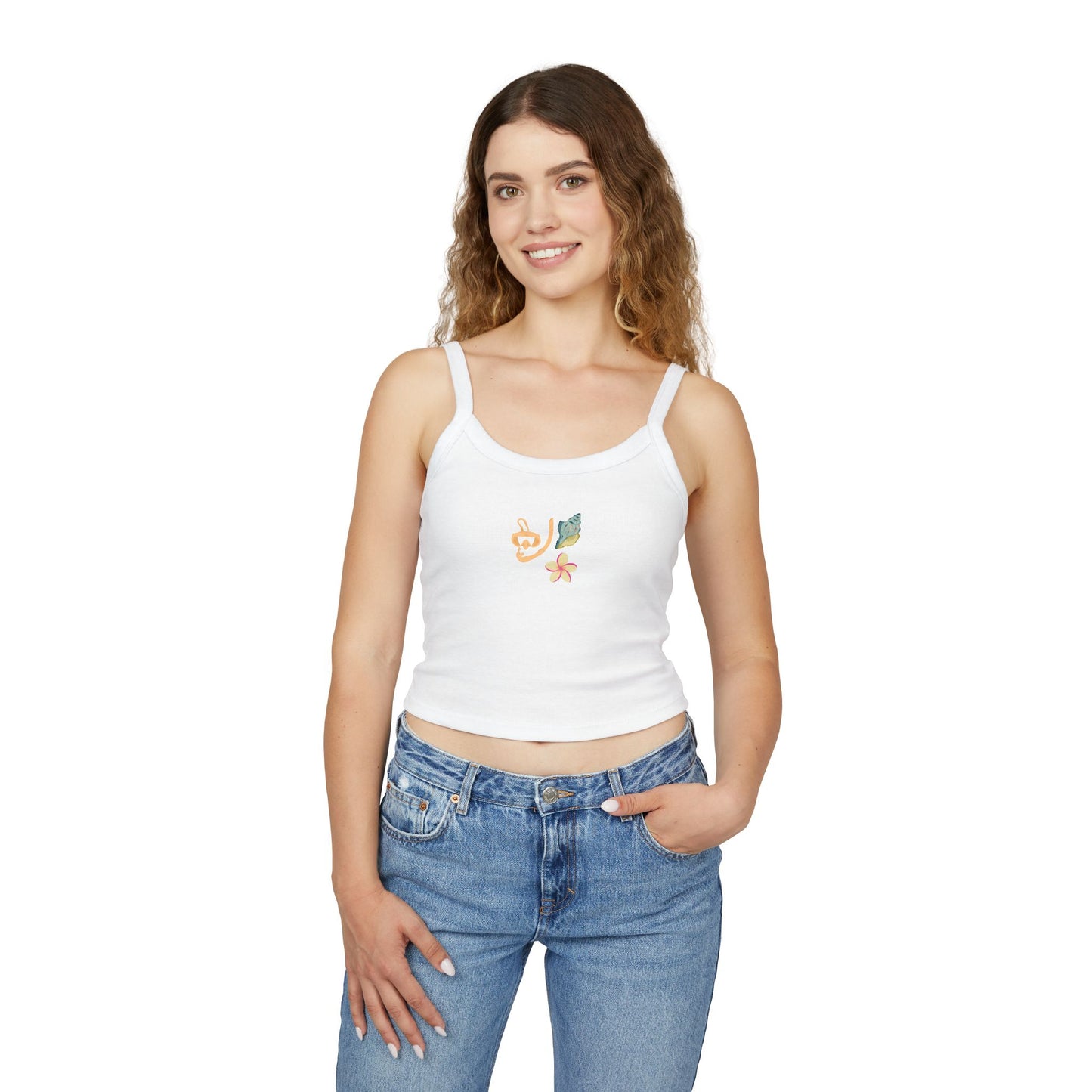 Tropical Illustration Tank | Women's Spaghetti Strap Tank Top