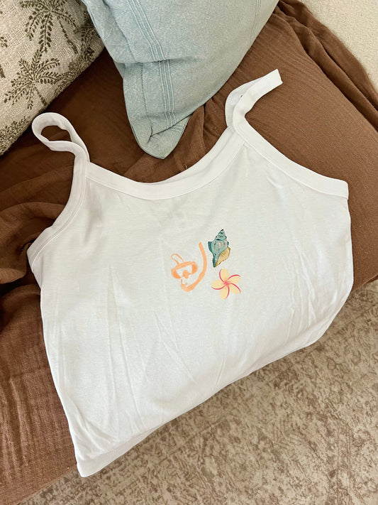 Tropical Illustration Tank | Women's Spaghetti Strap Tank Top