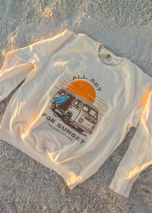 All Set For Sunset Unisex Lightweight Sweatshirt