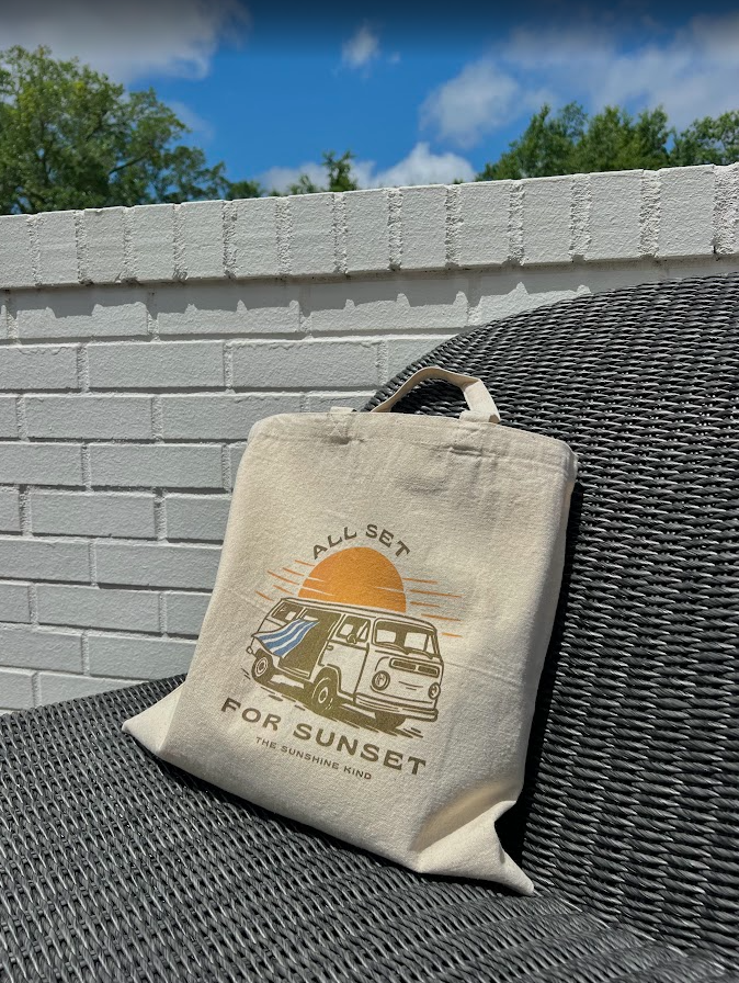 All Set For Sunset Cotton Canvas Tote Bag