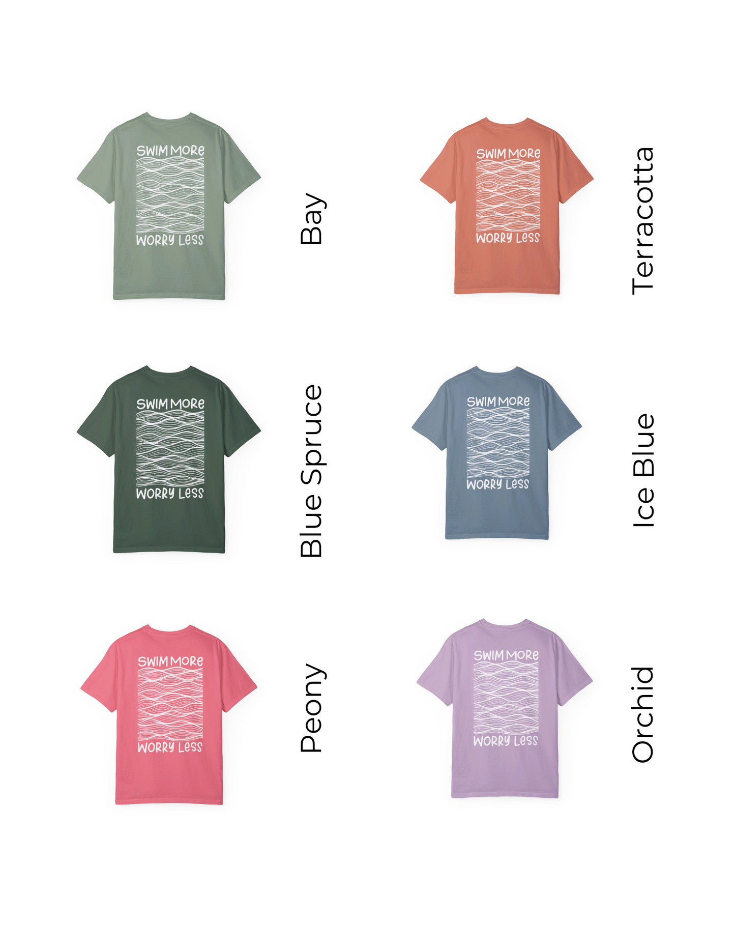 Swim More Worry Less Tee Graphic, Unisex T-Shirt