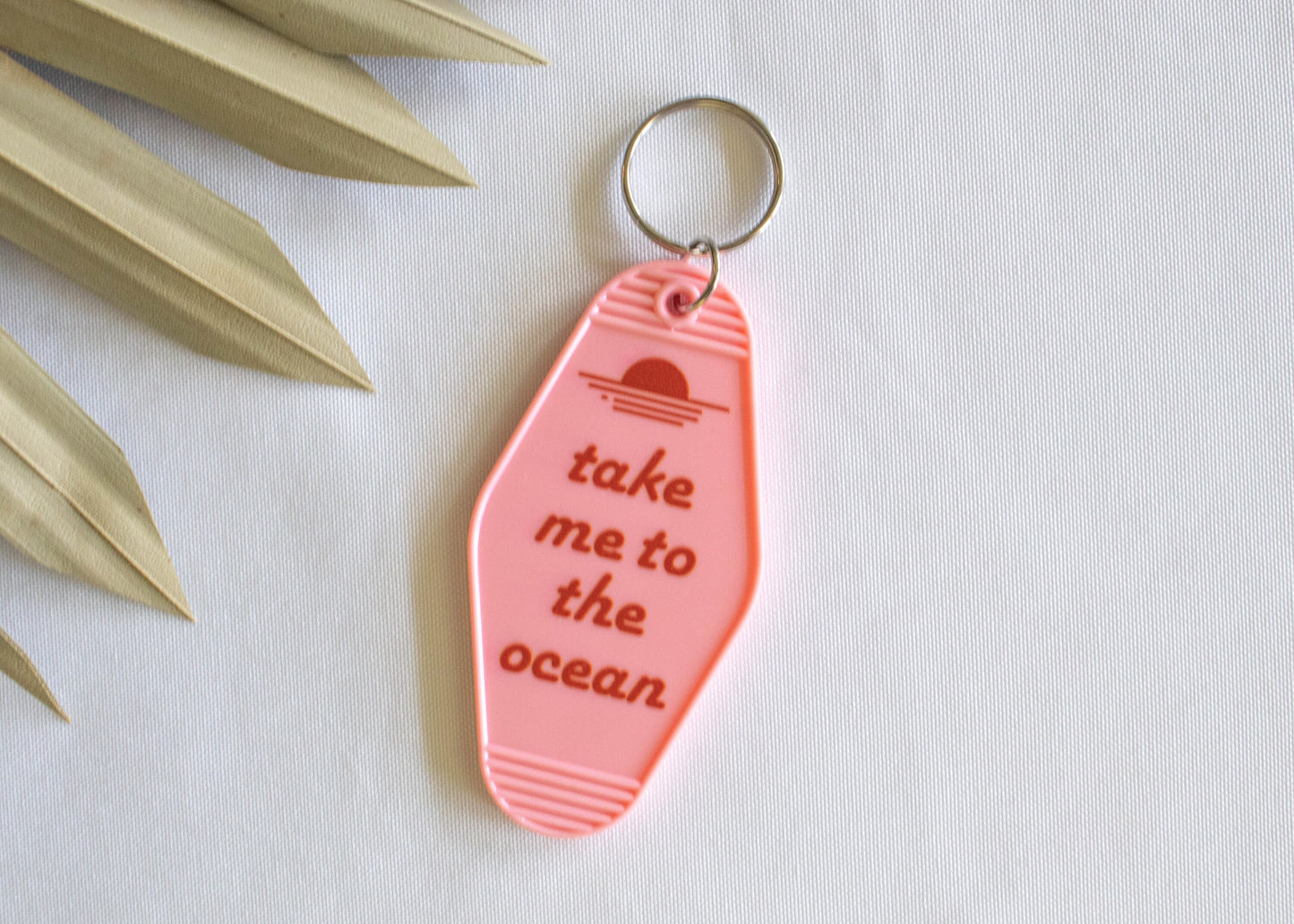 Take Me To The Ocean Retro Motel Keychain // 3.8 x 2 in
