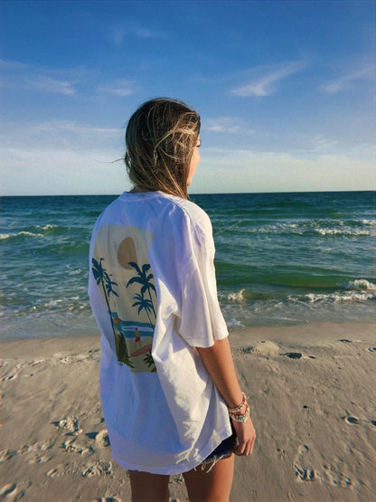 Days In The Sun Illustrated Graphic Tee | Unisex Garment-Dyed T-Shirt