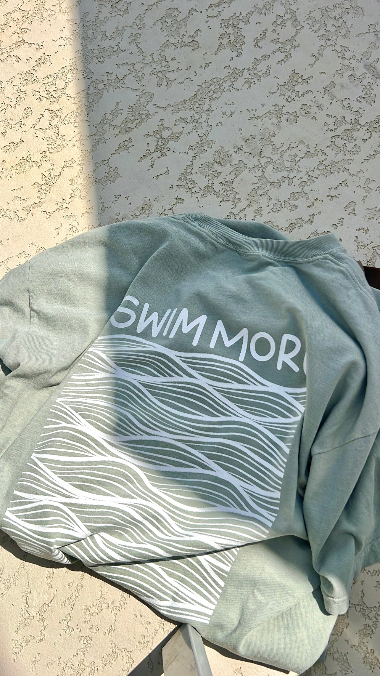 Swim More Worry Less Tee | Unisex Garment Dyed T-Shirt