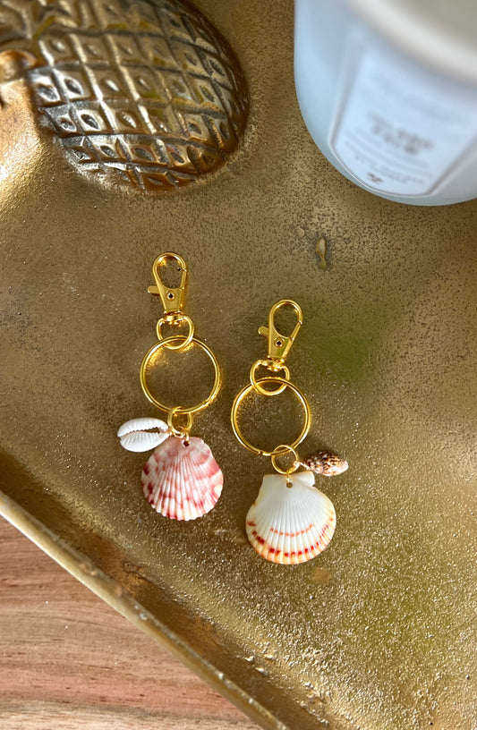 Seashell Keyring w/ Gold Ring