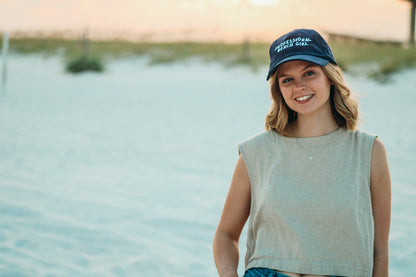 Professional Beach Girl, Embroidered Corduroy Hat