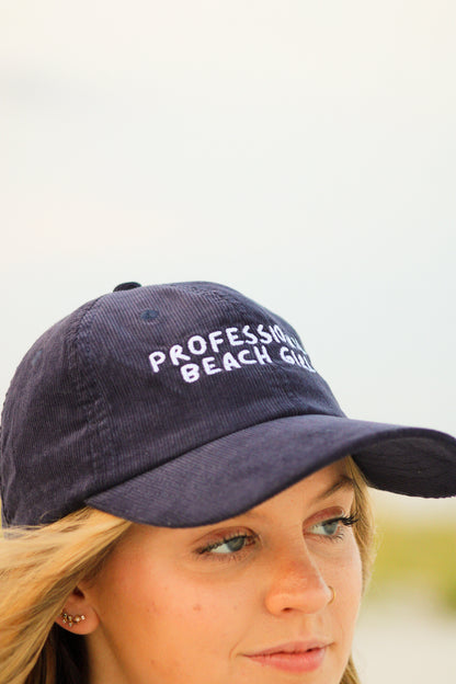 Professional Beach Girl, Embroidered Corduroy Hat