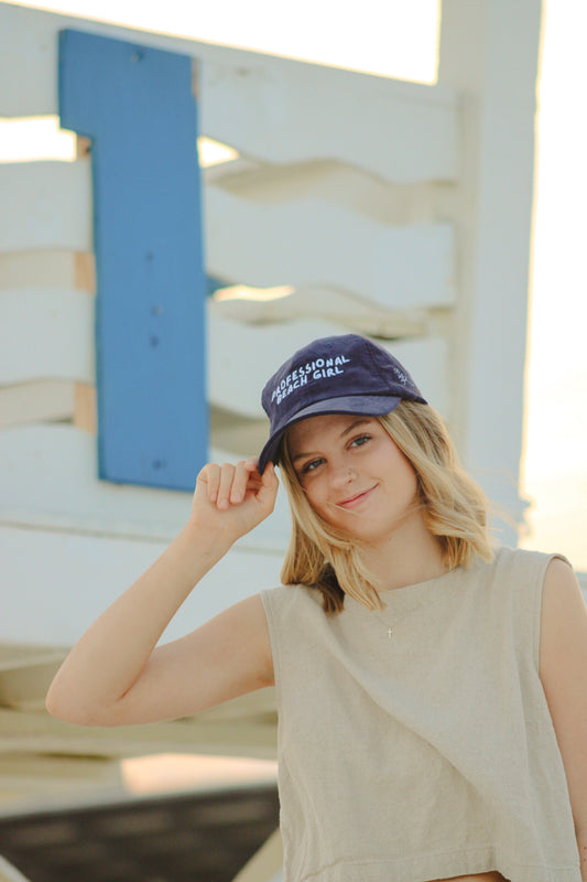 Professional Beach Girl Embroidered Dad Hat | Classic Baseball Cap