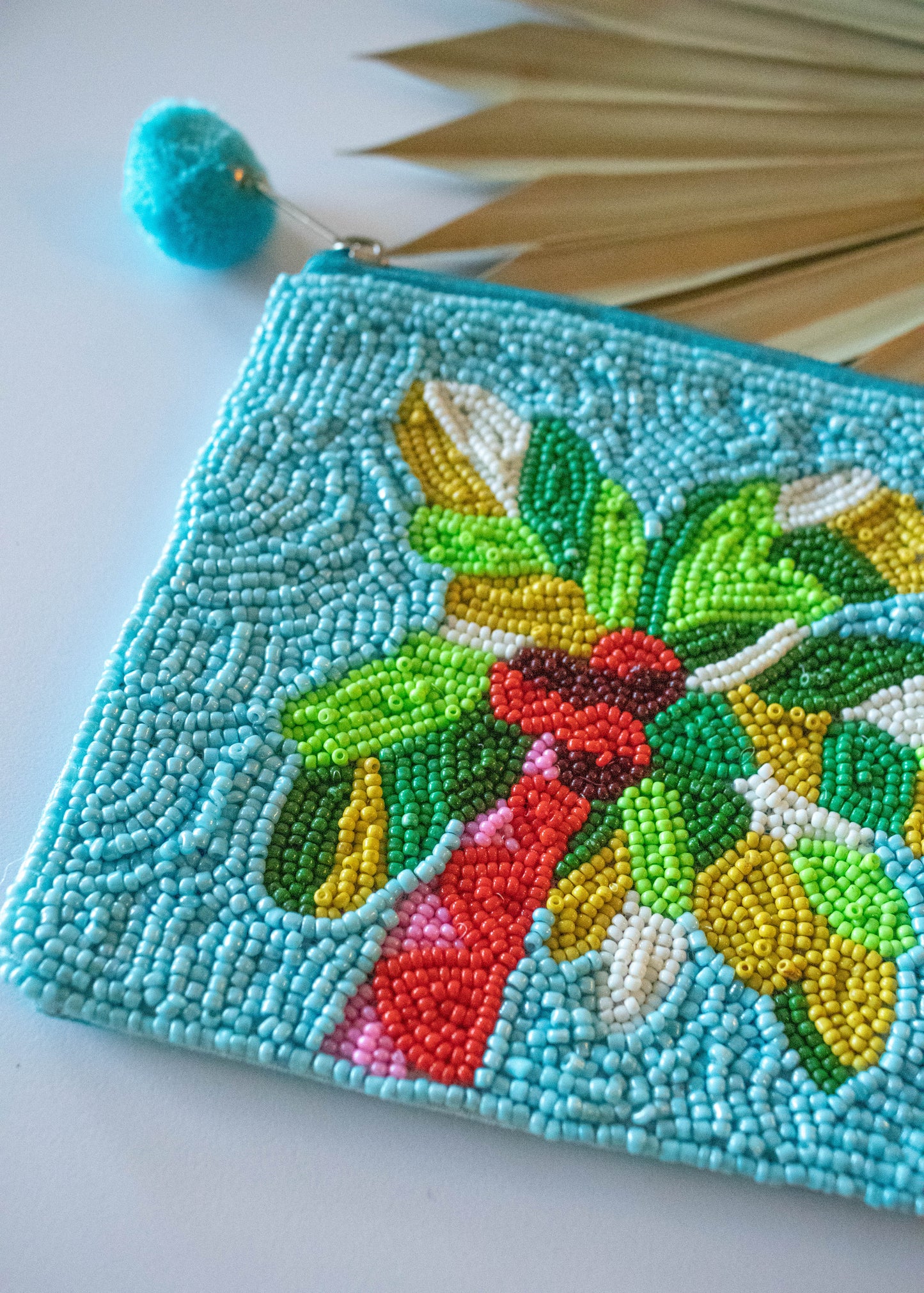 Palm Tree | Seed Bead Coin Purse