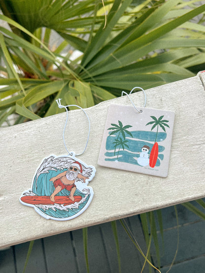 Surfin' Santa Scented Car Charm | Vanilla