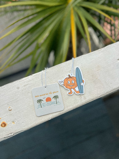 Pumpkin Surfer Scented Car Charm | Coconut