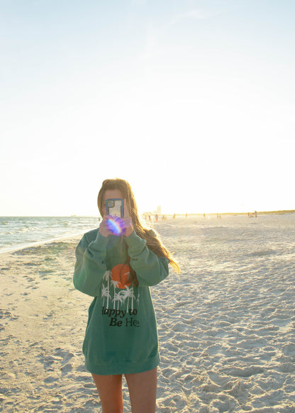 Happy To Be Here Garment-Dyed Sweatshirt -