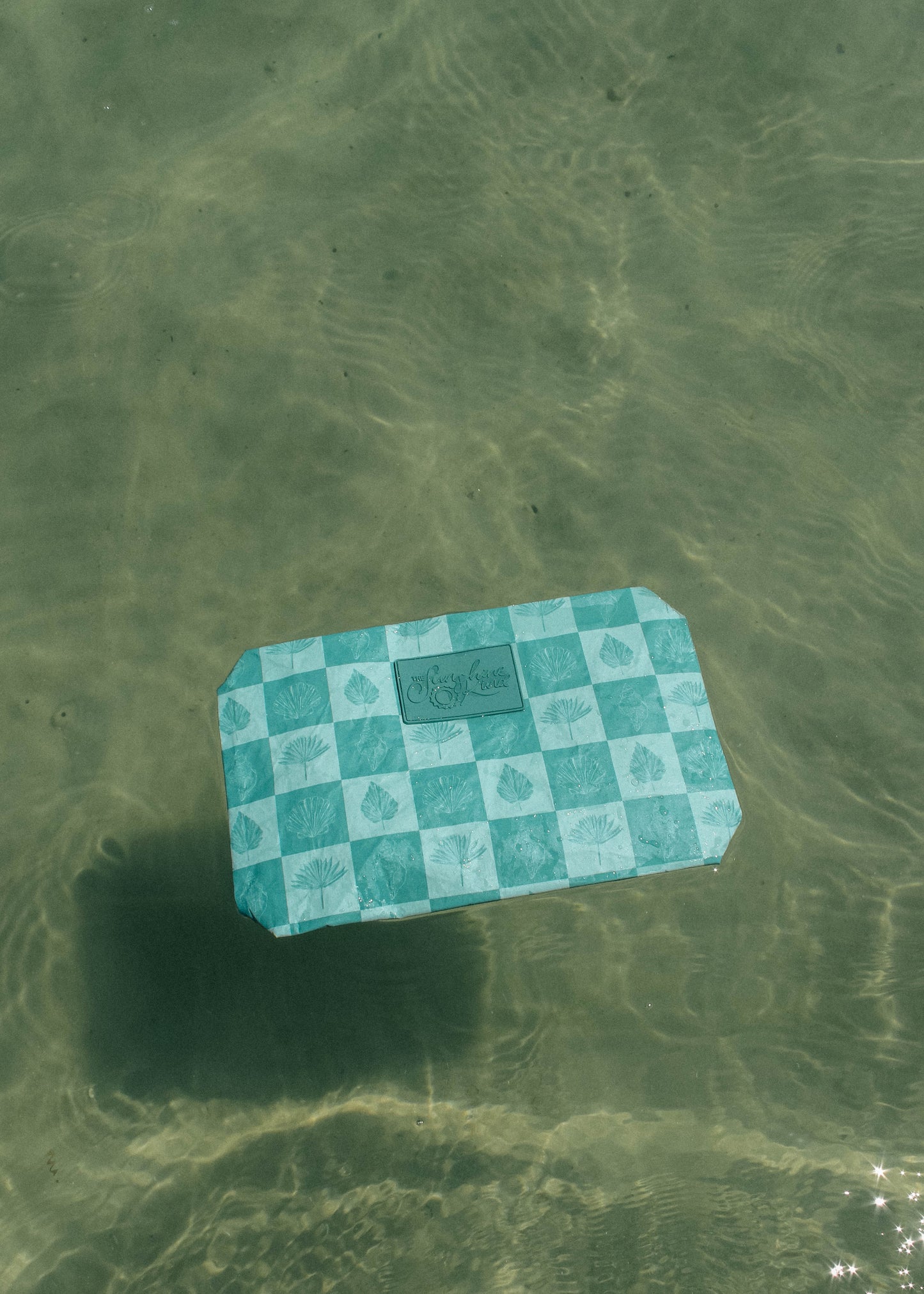 Blue Shell Check Bikini Bag