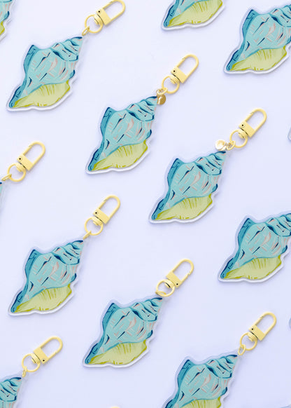 Acrylic Conch Shell Keychain