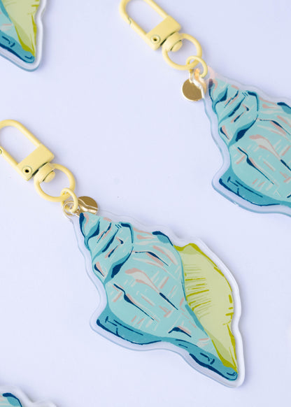Acrylic Conch Shell Keychain
