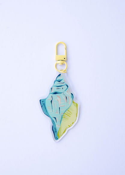 Acrylic Conch Shell Keychain
