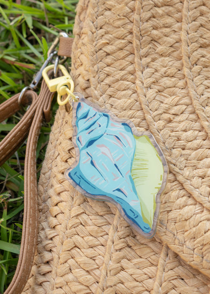 Acrylic Conch Shell Keychain