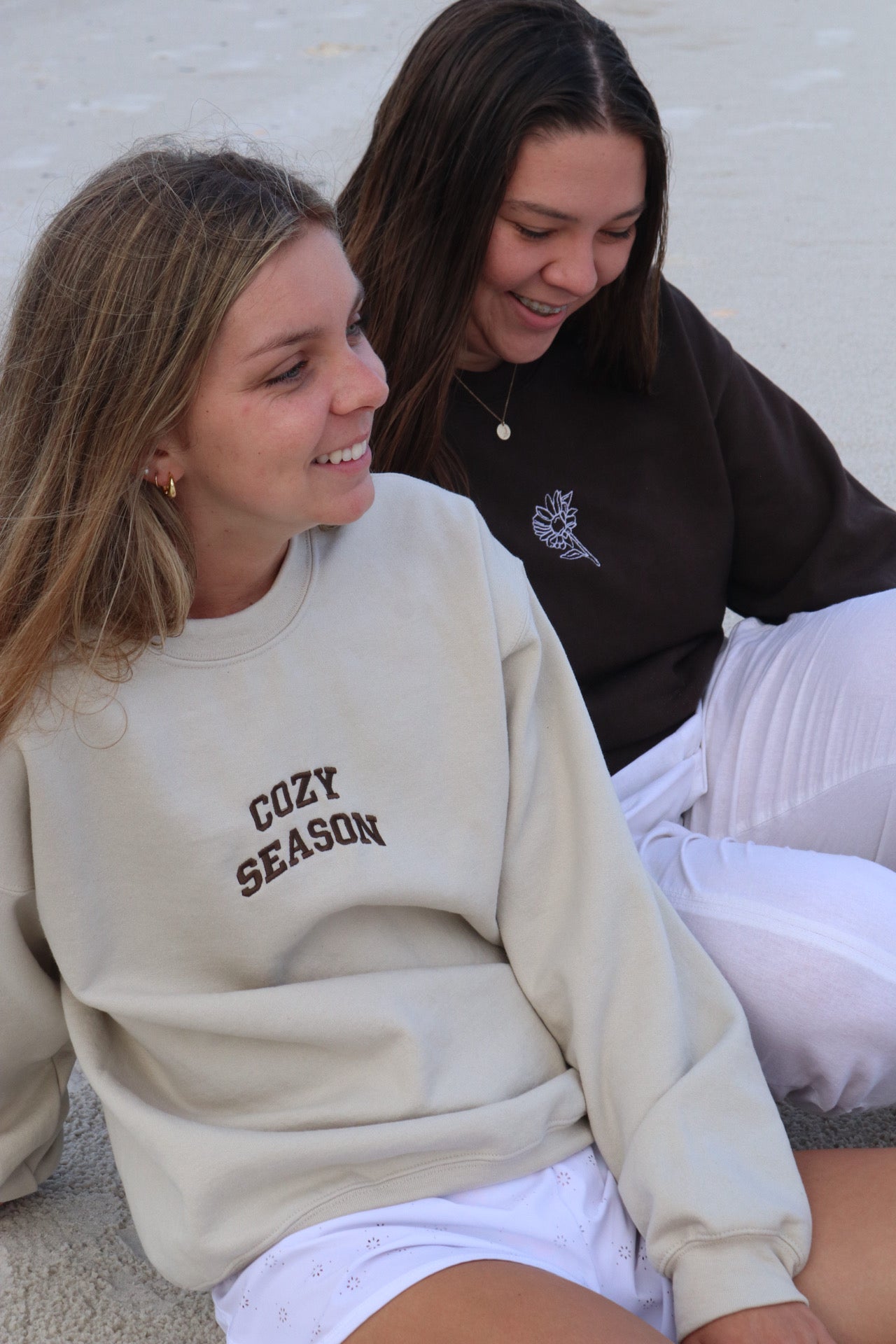 Cozy Season Embroidered Fleece Pullover | Unisex Sweatshirt