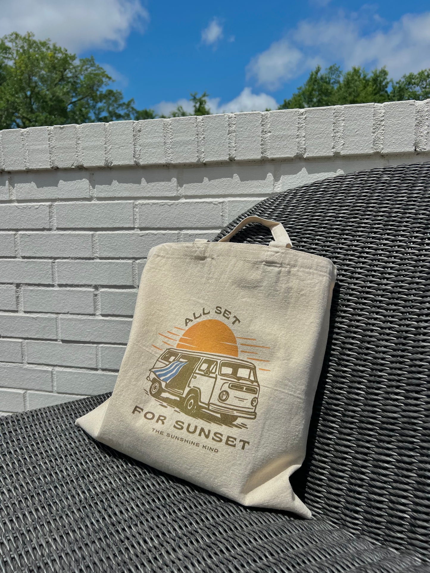 All Set For Sunset Cotton Canvas Tote Bag