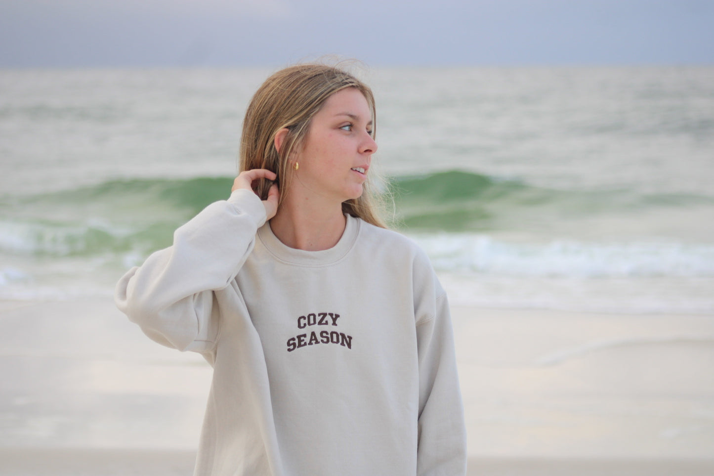 Cozy Season Embroidered Fleece Pullover | Unisex Sweatshirt