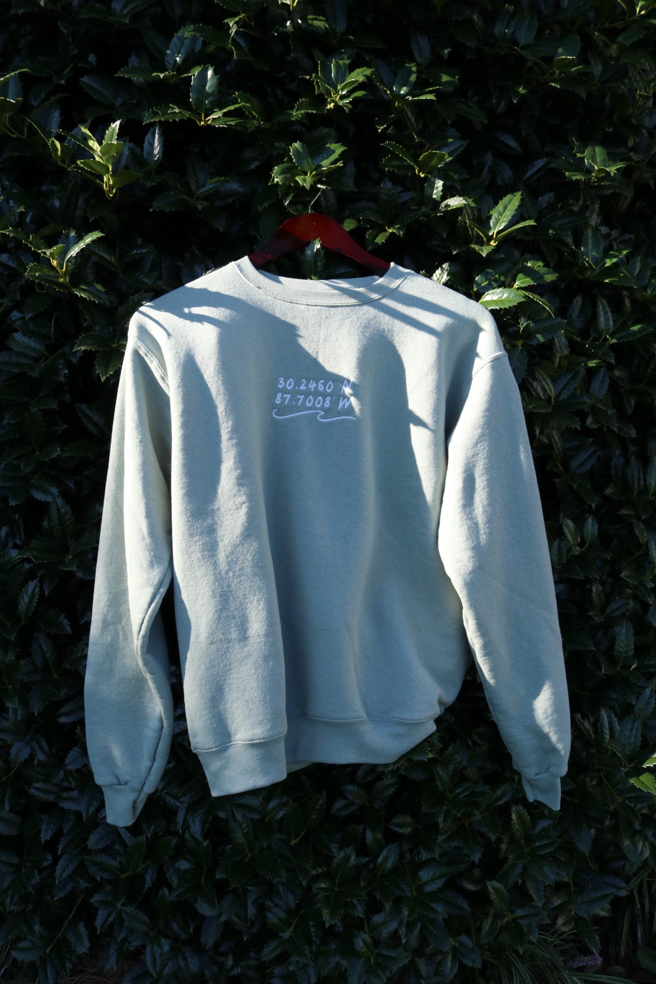 Gulf Shores Coordinates Embroidered Pullover | Sage Green Unisex Sweatshirt