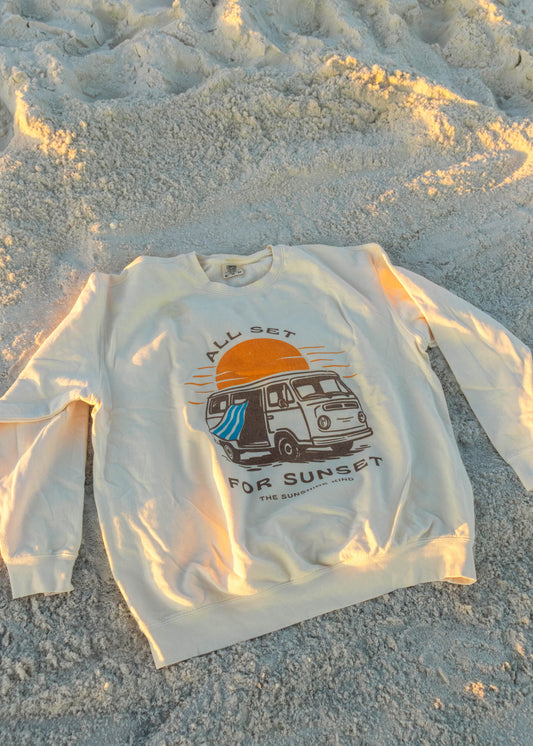 All Set For Sunset Unisex Lightweight Sweatshirt