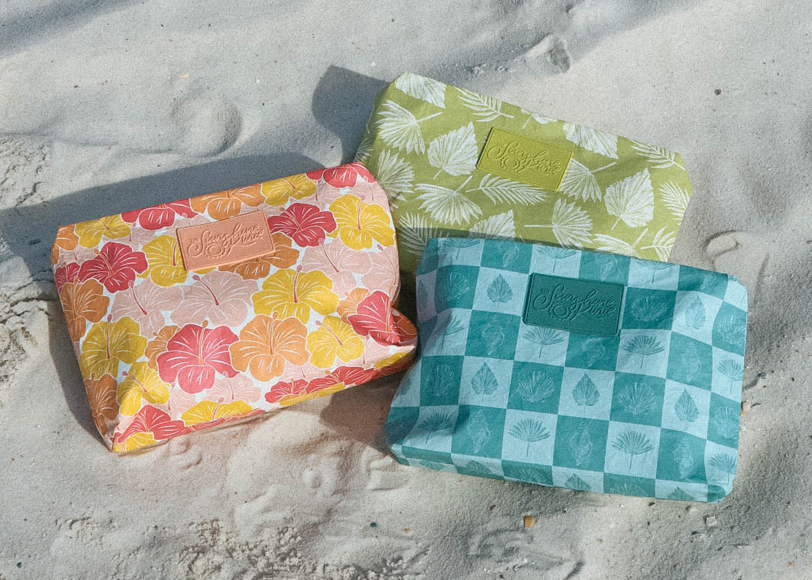 Blue Shell Check Bikini Bag