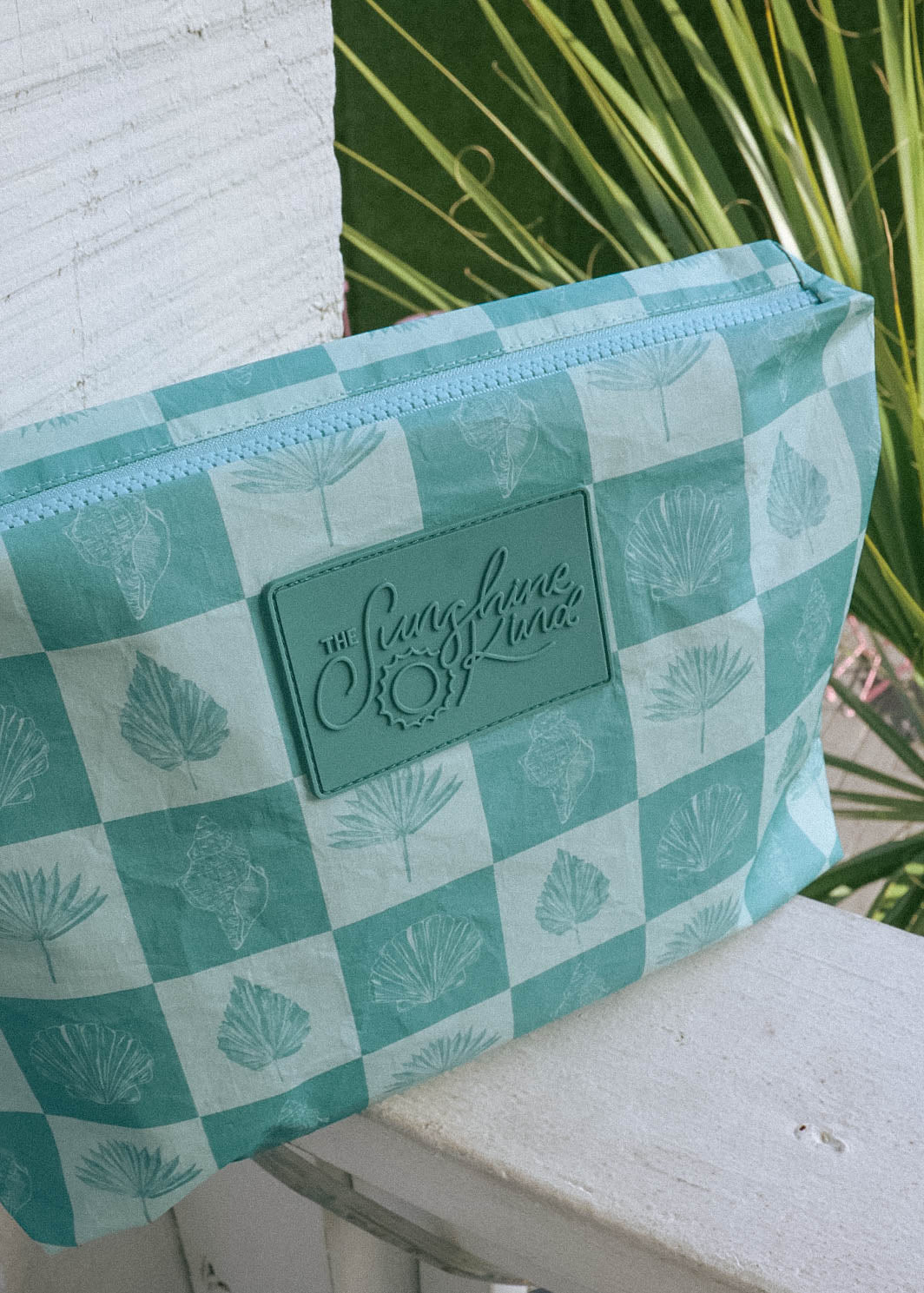 Blue Shell Check Bikini Bag