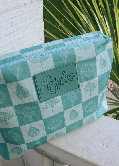 Blue Shell Check Bikini Bag