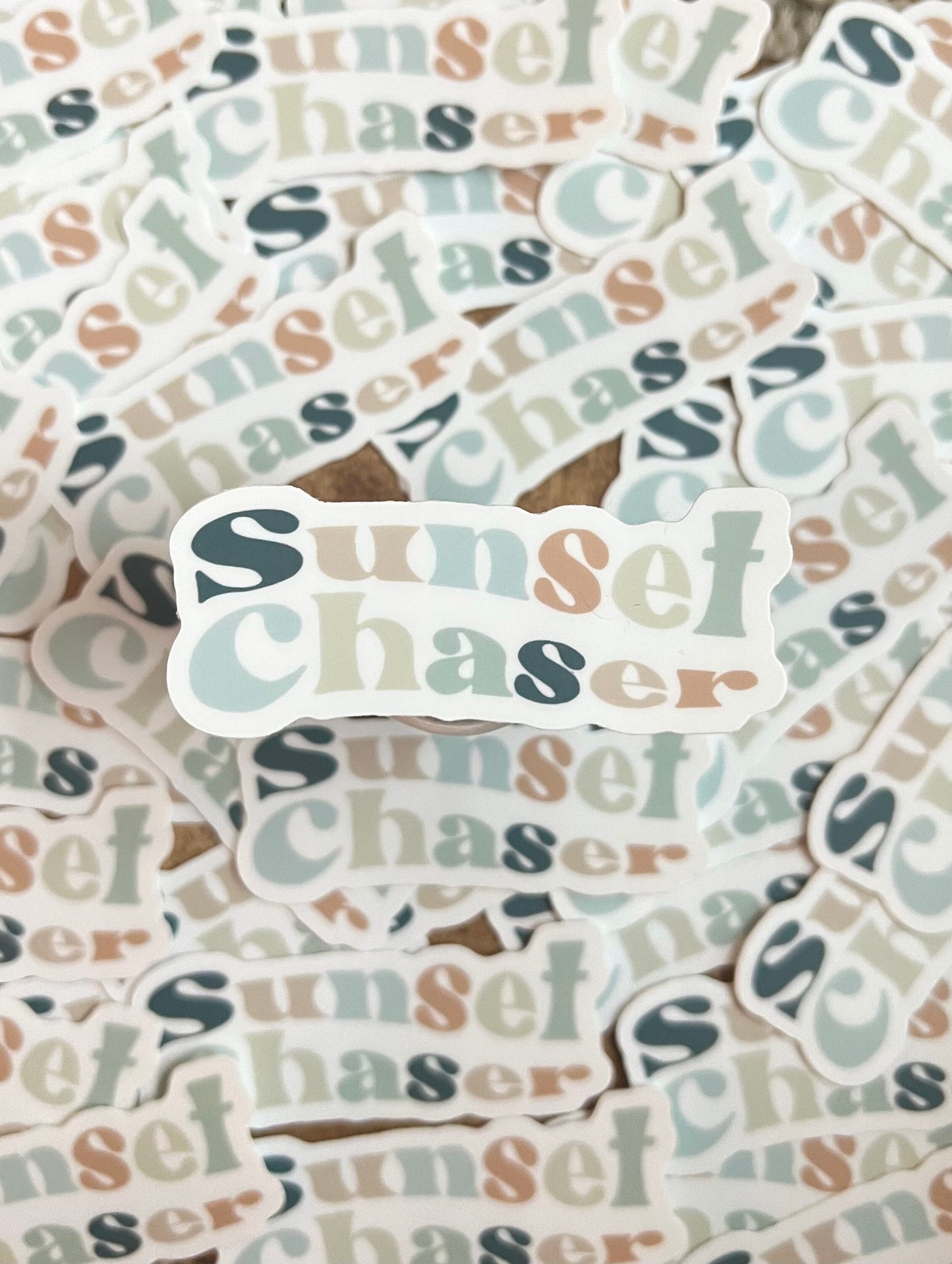 Sunset Chaser Sticker // 3 x 1 in.