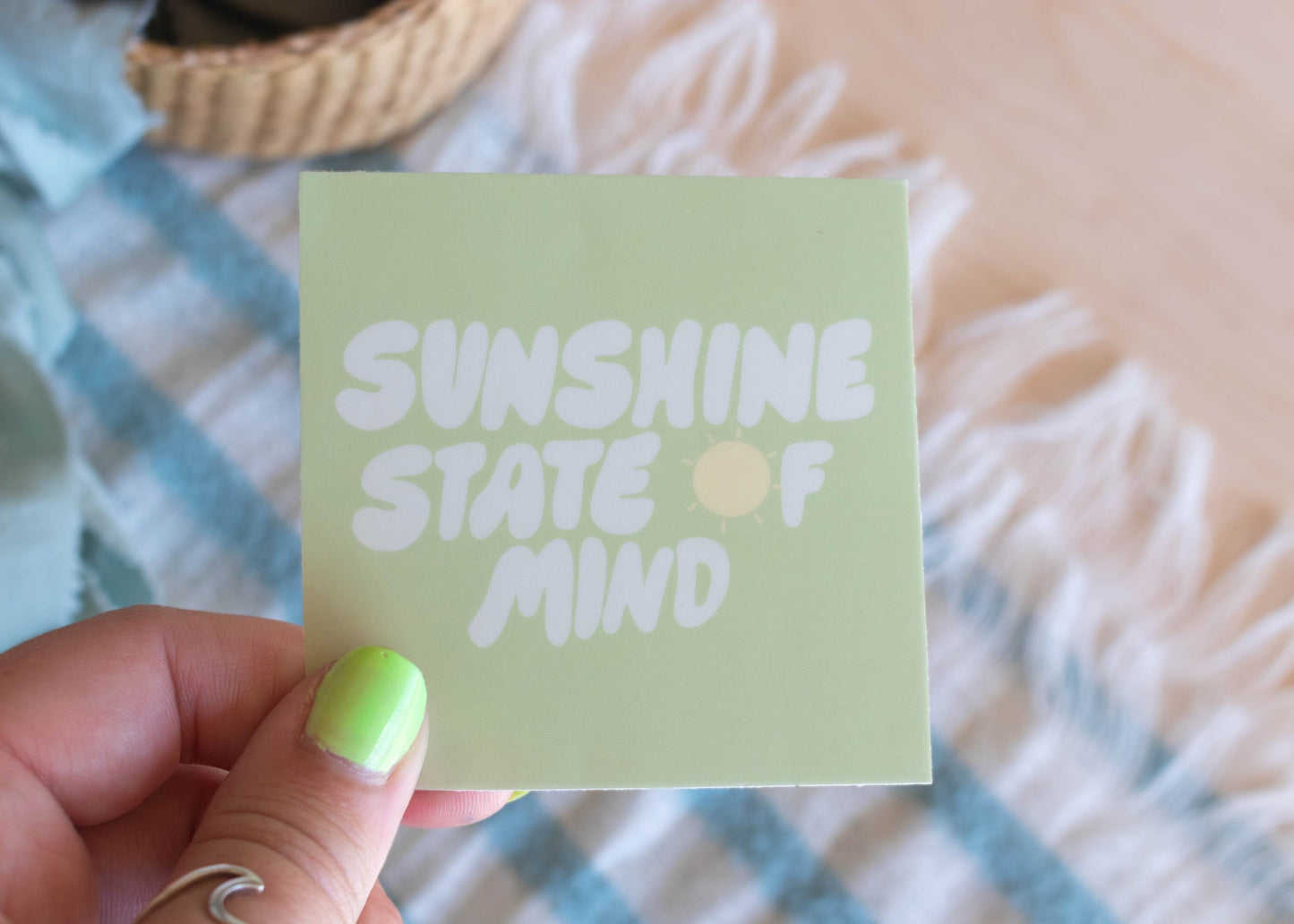 Sunshine State of Mind Sticker // 3 x 3 in