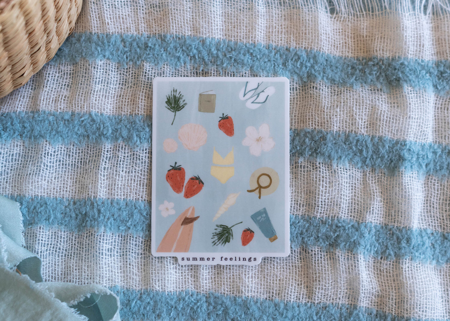 Summer Feelings Sticker // 3 x 2 in