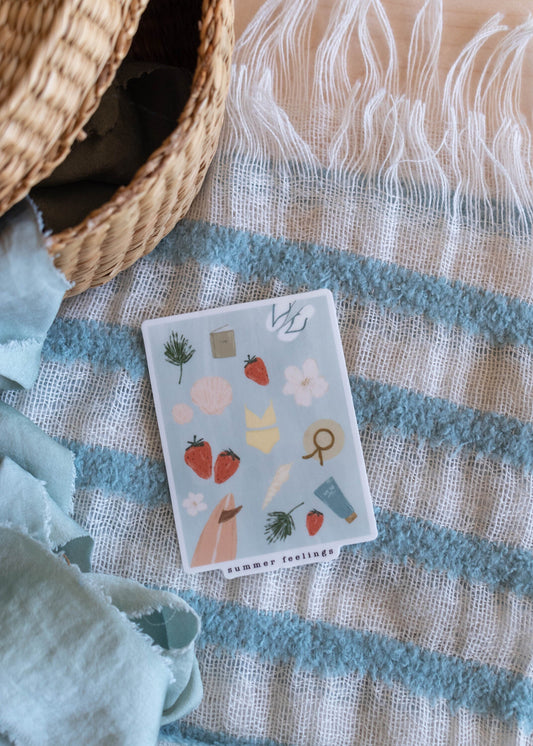 Summer Feelings Sticker // 3 x 2 in