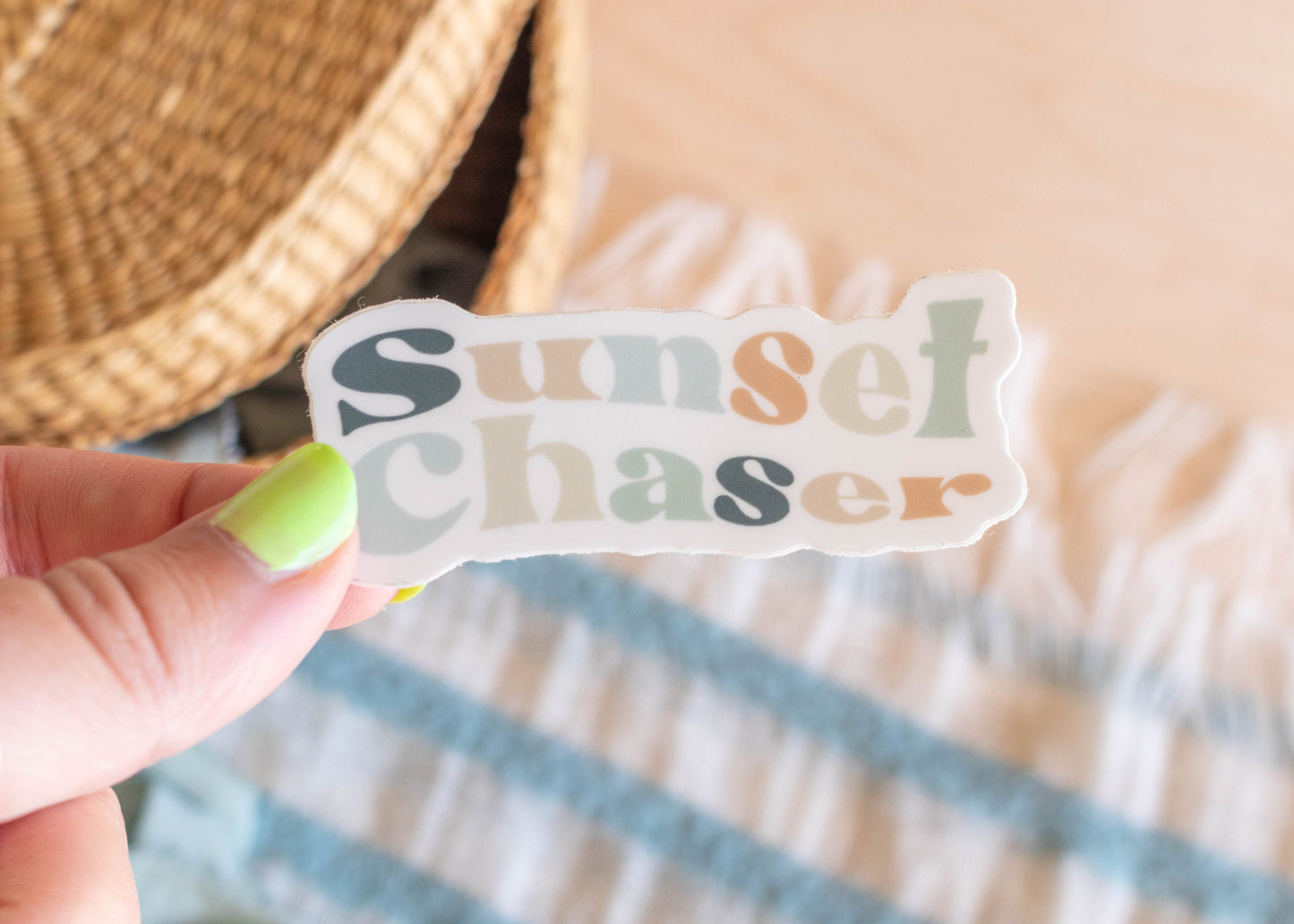 Sunset Chaser Sticker // 3 x 1 in.