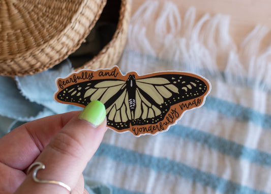 Wonderfully Made Sticker // 3.4 in x 1.8 in