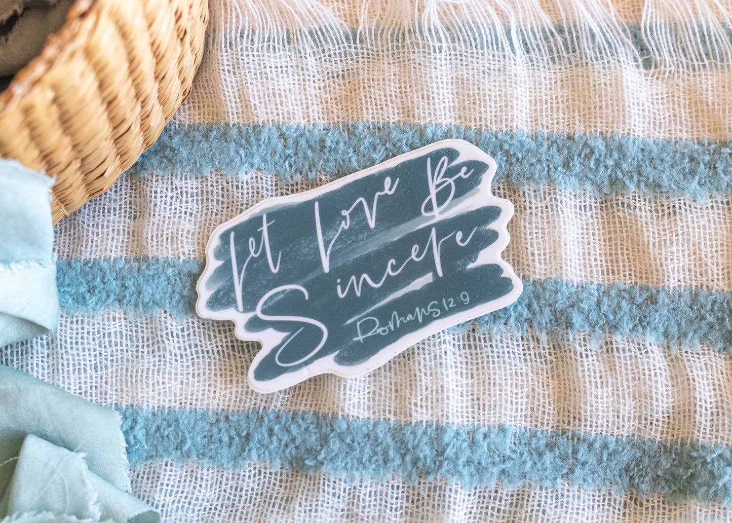 Romans 12:9 Sticker // 3 in x 2.12 in