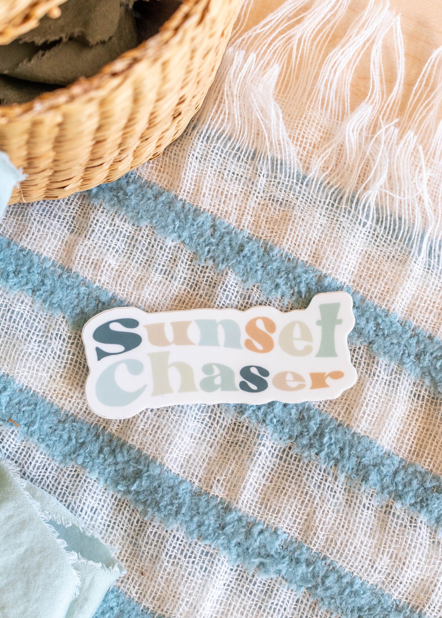 Sunset Chaser Sticker // 3 x 1 in.