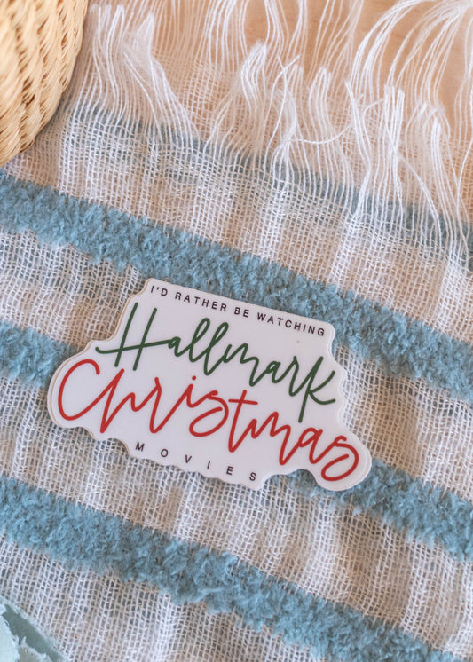 Hallmark Christmas Sticker // 3 in x 1.10 in