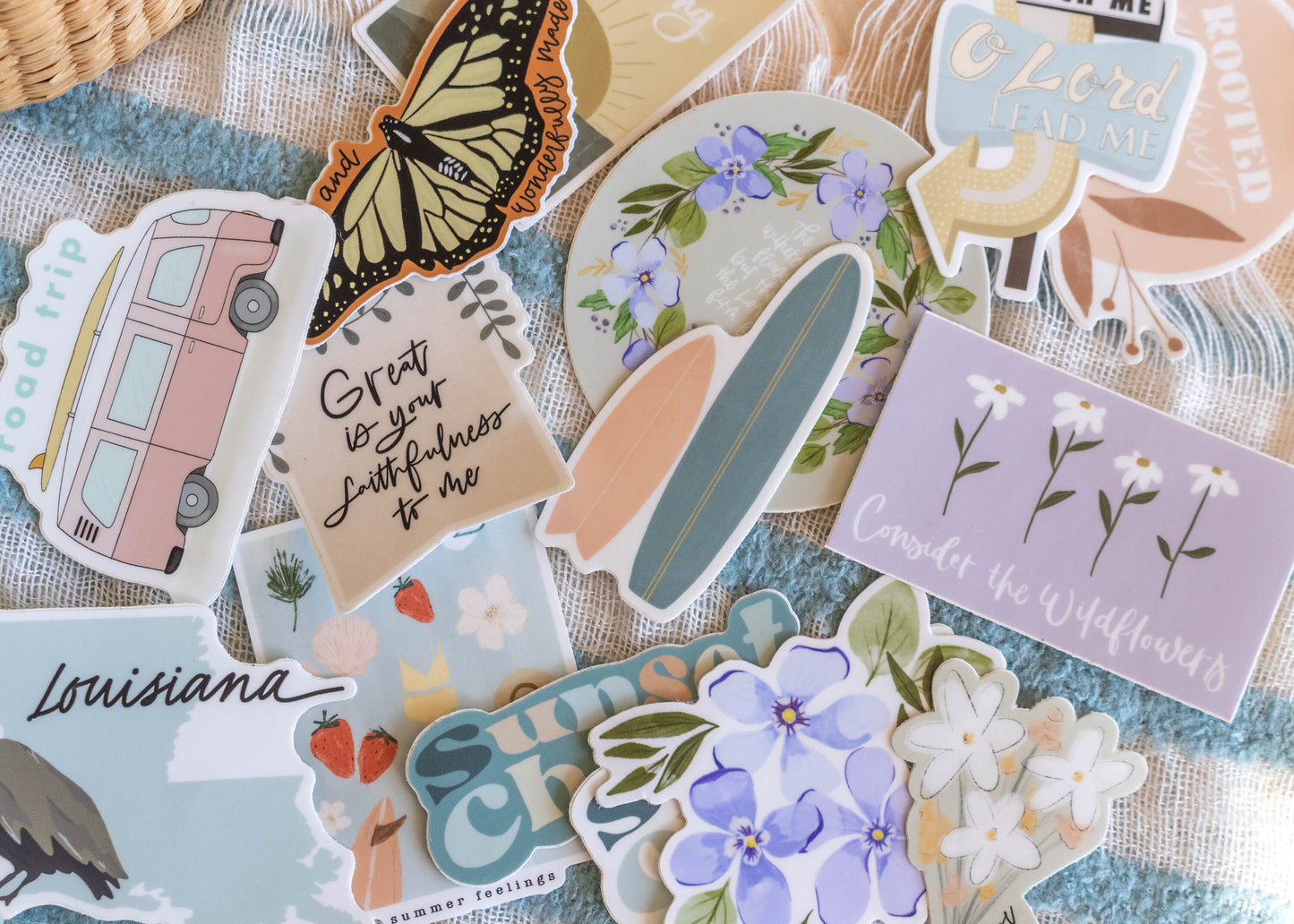 Consider The Wildflowers Sticker // 3 x 2 in