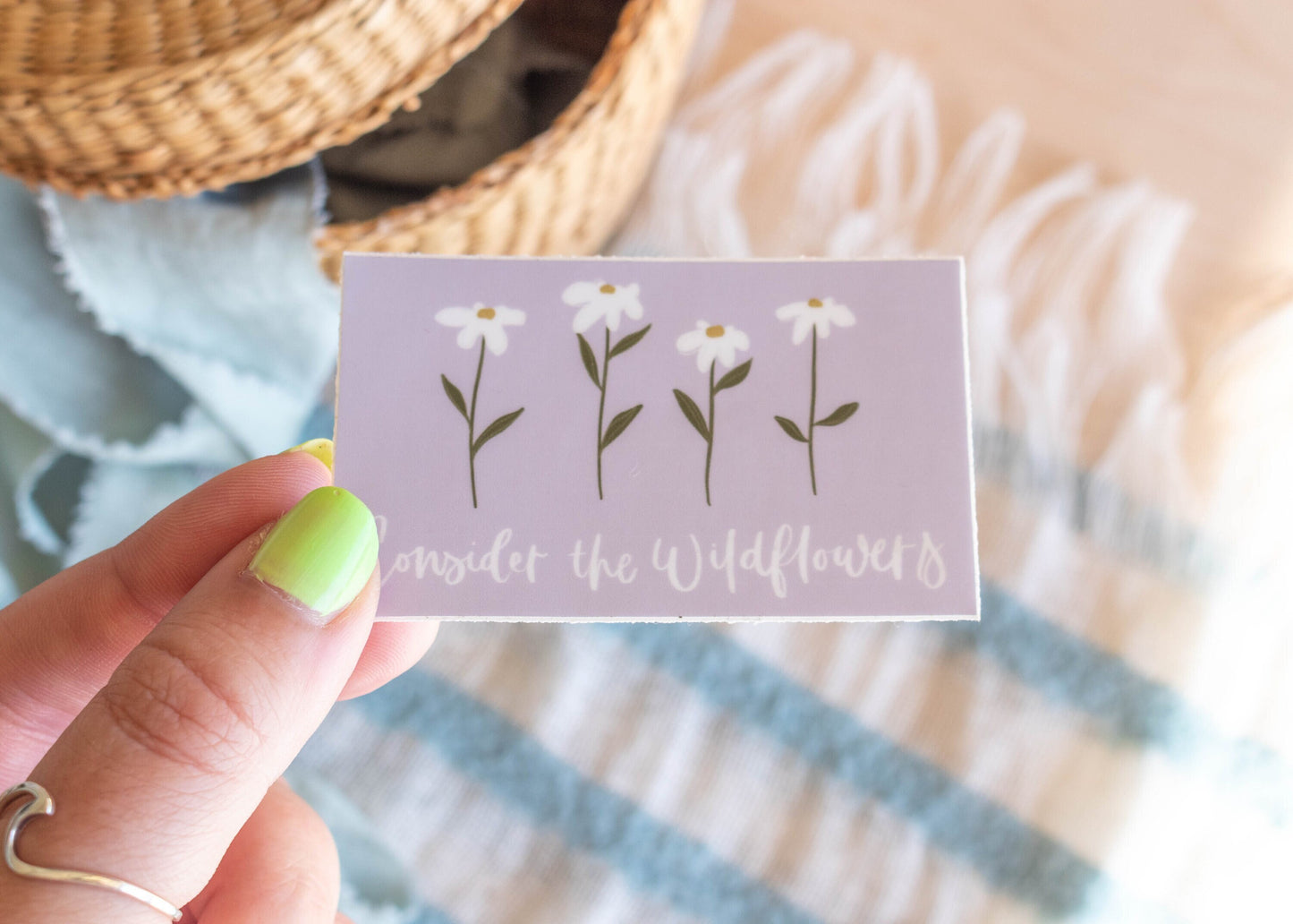 Consider The Wildflowers Sticker // 3 x 2 in