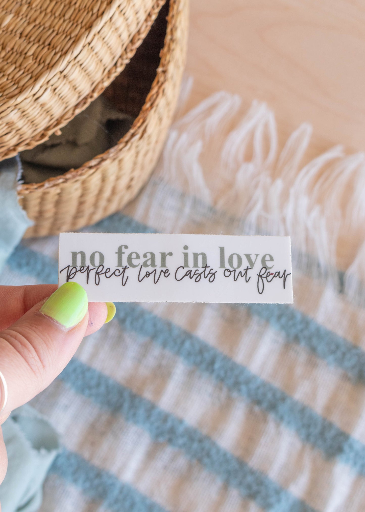 No Fear In Love Sticker // 3 in x 1 in