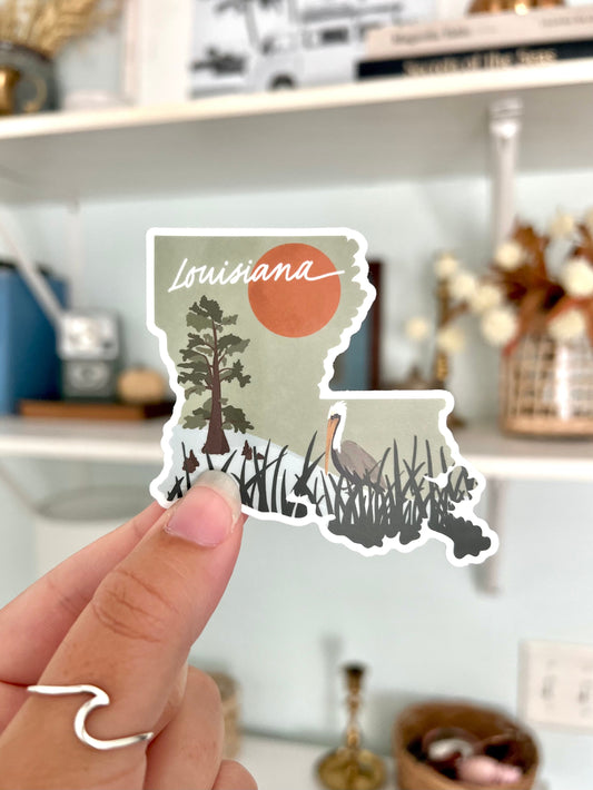 Louisiana Marsh Sticker // 3 x 3 in