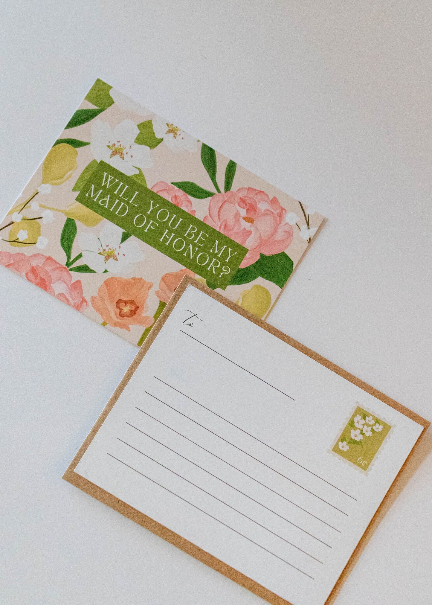 Bridesmaid Proposal Postcards | Pack of 10, 4.25 x 5.5 | 9 Bridesmaid, 1 MOH